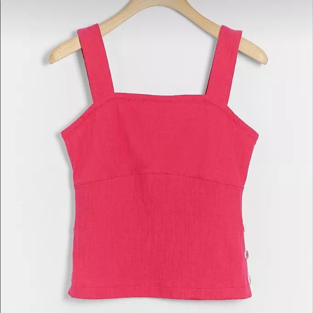 NWT Callie Button Side Tank Pink - Anthropologie